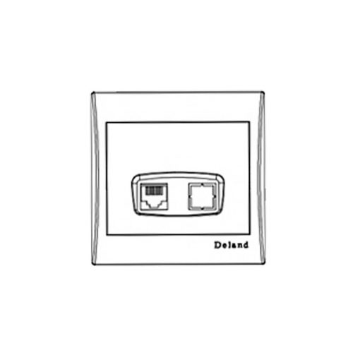 پریز سوکت شبکه Cat6 دلند مدل آرمان - قیمت و خرید | فروشگاه نت ران - Netran
